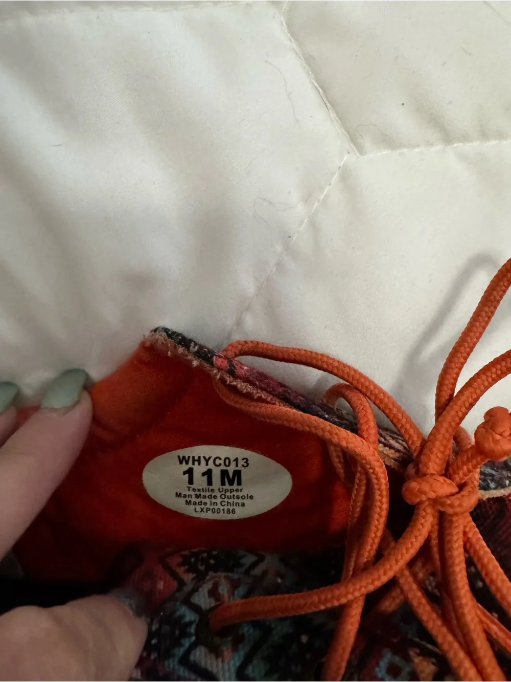 Hooey By Twisted X Men's Patterned Boat Shoes with Orange Laces